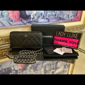 CHANEL Chained Wallet on Chain Purse Bag Wallet